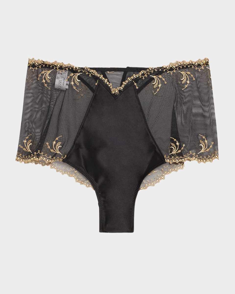 High Embroidered Tulle Boyshorts